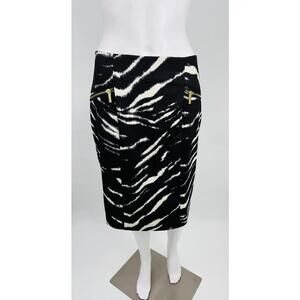 Michael Michael Kors Zebra Print Pencil Skirt Women's Petite Size 8P